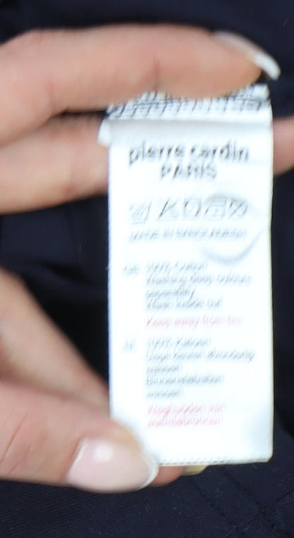 Pierre Cardin Men’s Blue L Henley Short Sleeve Cotton T-Shirt