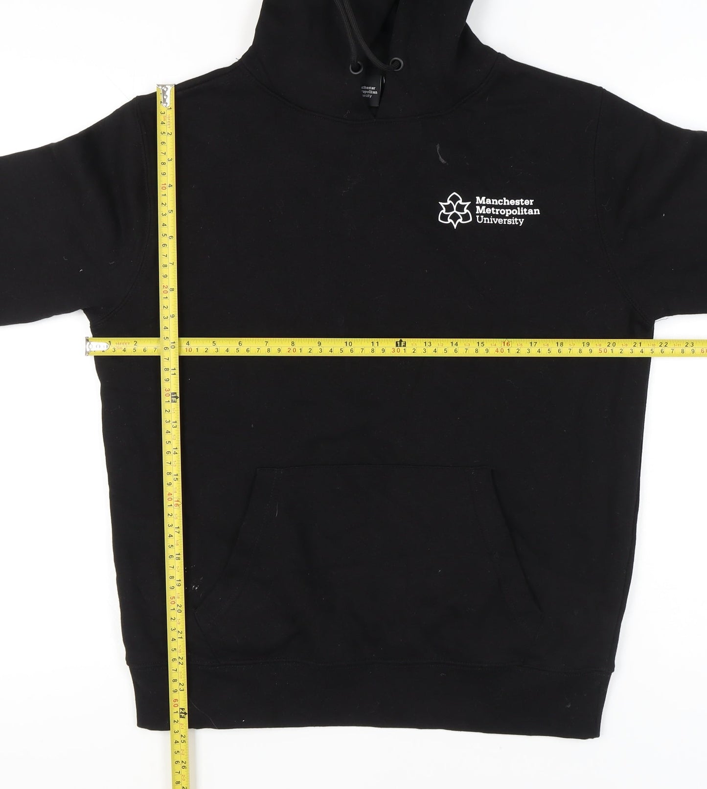 Manchester Metropolitan University Black Hoodie Unisex S Pullover