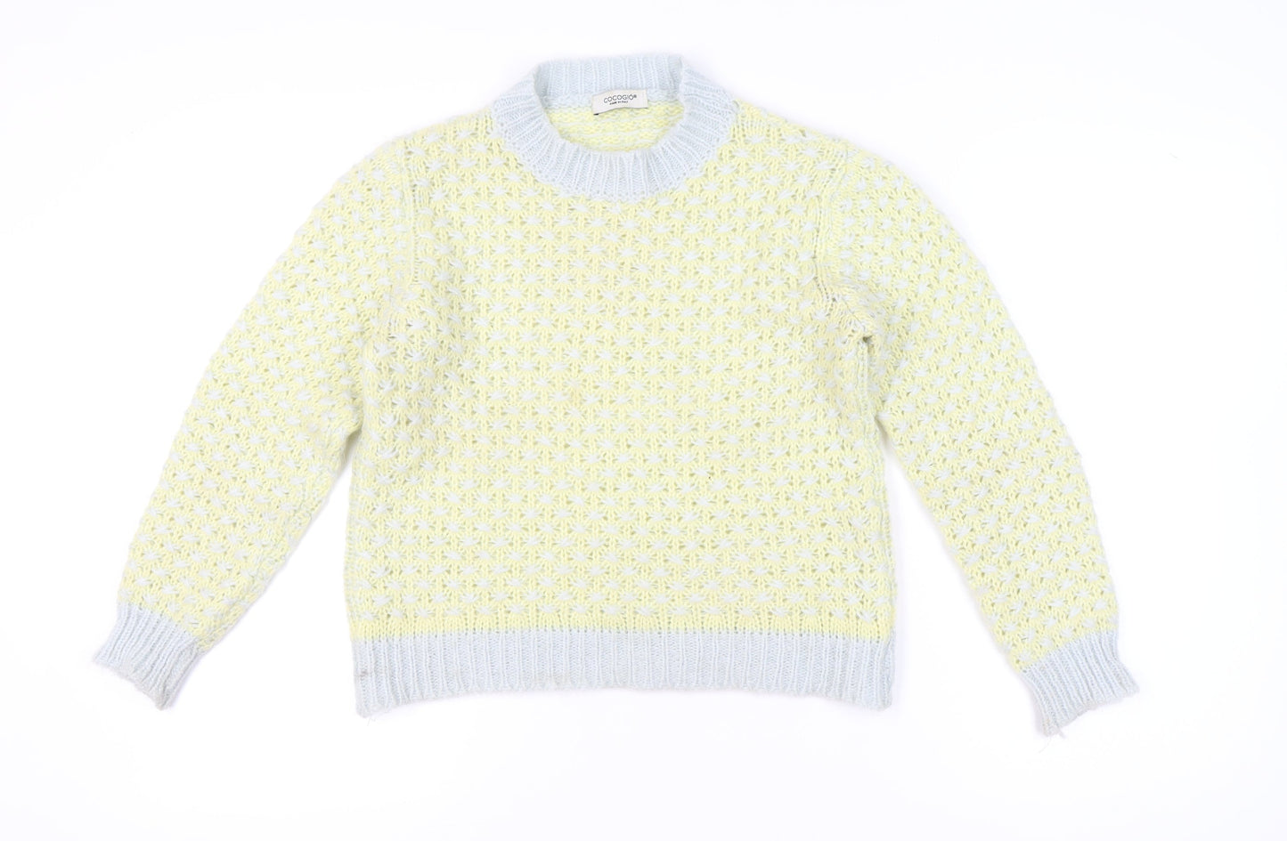 Womens UK Size S COCOGIO Yellow Pullover Jumper