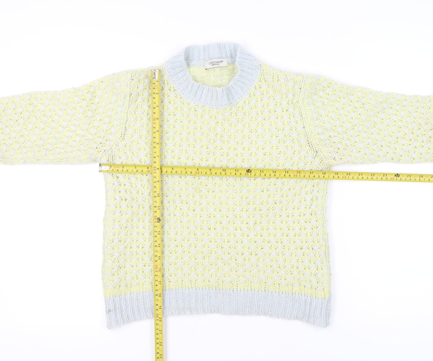 Womens UK Size S COCOGIO Yellow Pullover Jumper