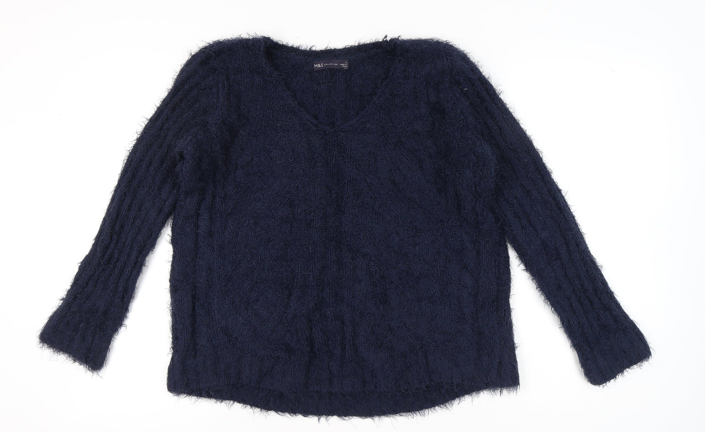 Womens UK Size L Marks and Spencer Blue Pullover Jumper