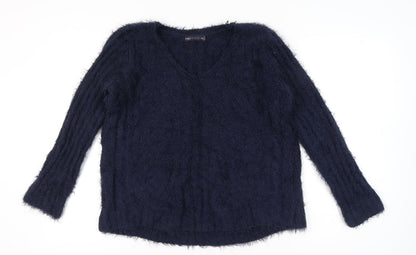 Womens UK Size L Marks and Spencer Blue Pullover Jumper