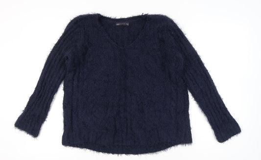 Womens UK Size L Marks and Spencer Blue Pullover Jumper
