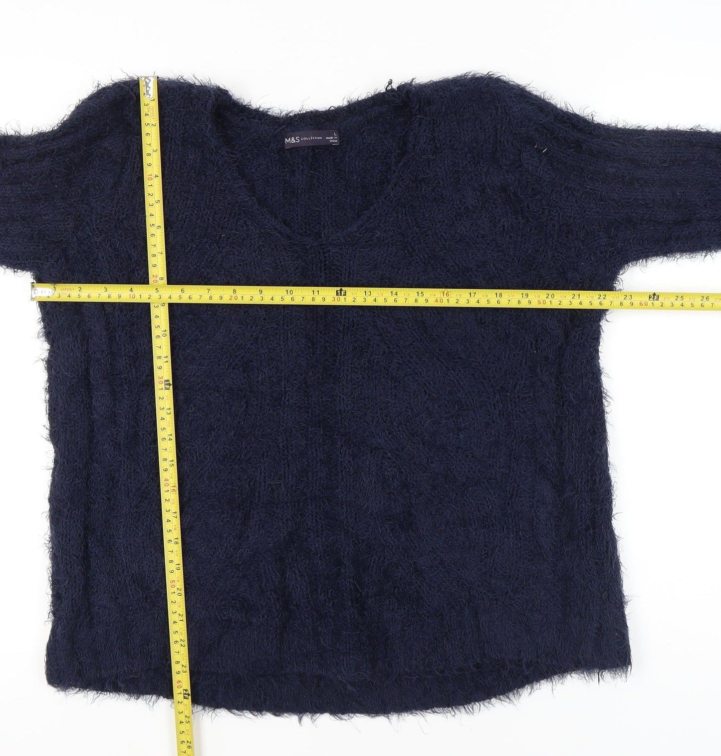 Womens UK Size L Marks and Spencer Blue Pullover Jumper