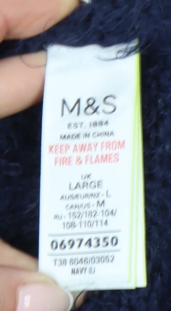 Womens UK Size L Marks and Spencer Blue Pullover Jumper