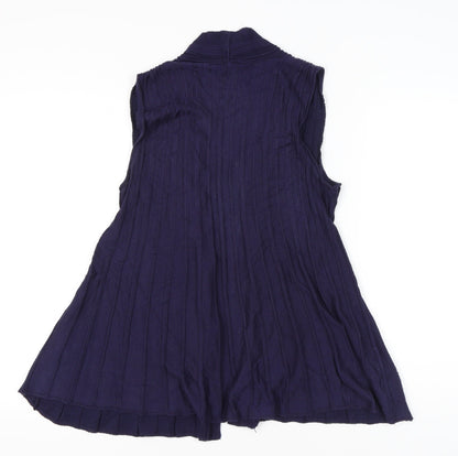 Womens UK Size M M&Co. Blue Vest Jumper
