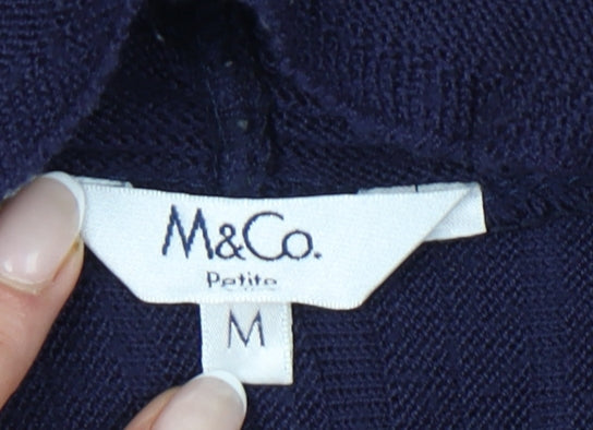 Womens UK Size M M&Co. Blue Vest Jumper