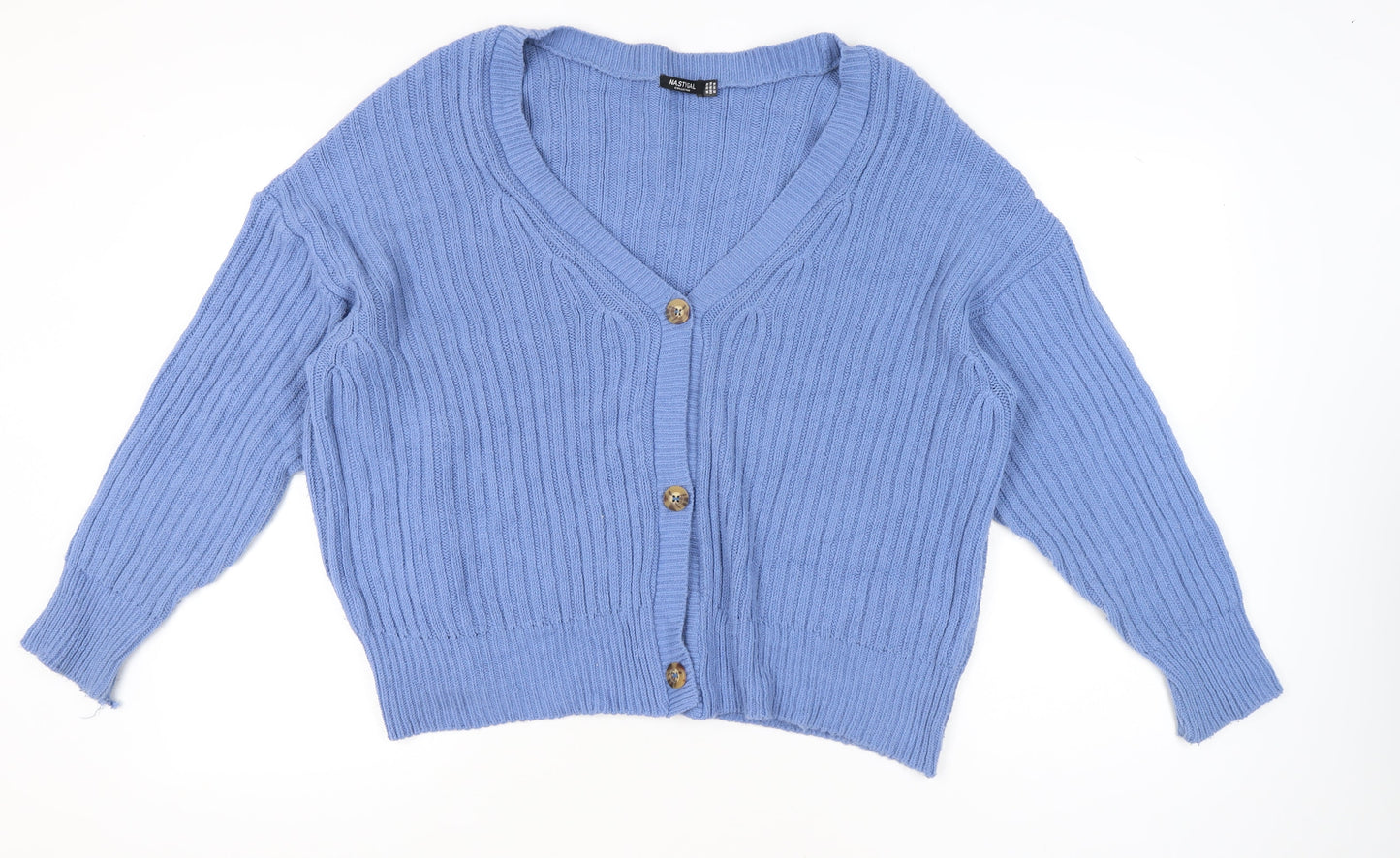 Womens UK Size 18 Nasty Gal Blue Cardigan Jumper