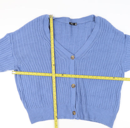Womens UK Size 18 Nasty Gal Blue Cardigan Jumper