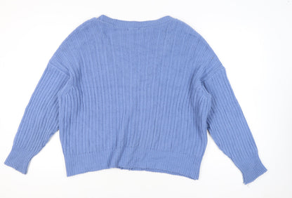 Womens UK Size 18 Nasty Gal Blue Cardigan Jumper