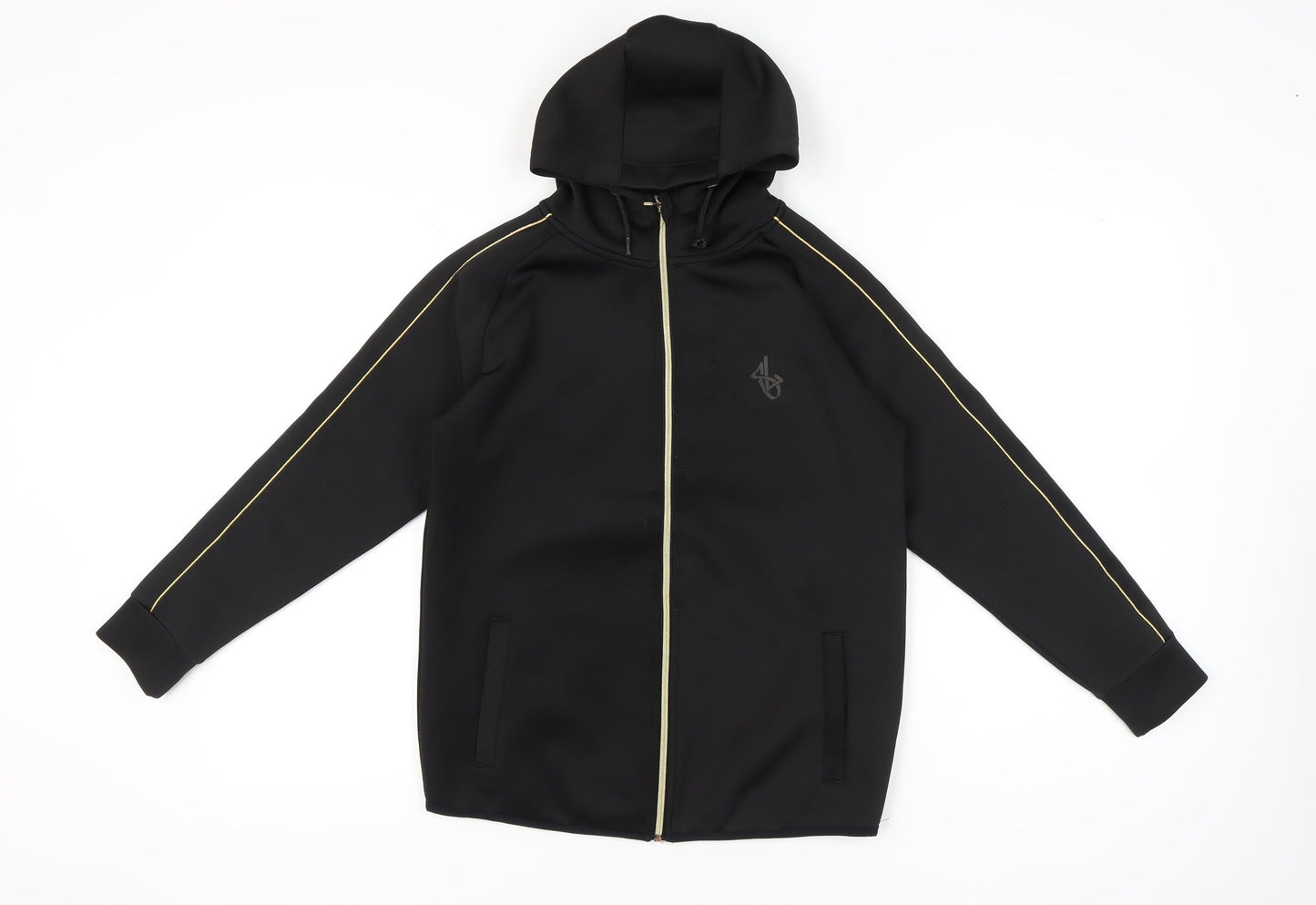 Sonneti Boys Black Full Zip Hoodie 12-13 Years Regular Fit Logo Jacket