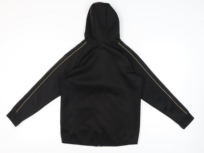Sonneti Boys Black Full Zip Hoodie 12-13 Years Regular Fit Logo Jacket