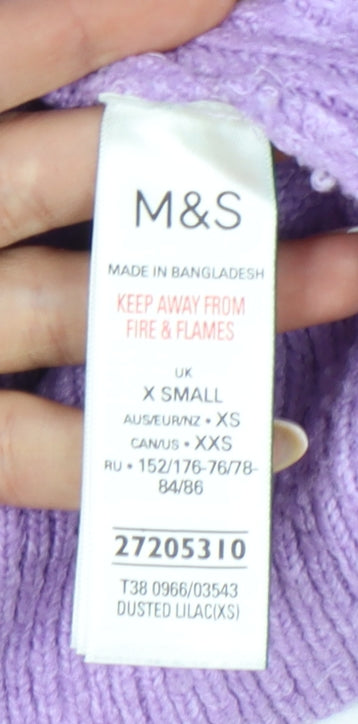 Womens UK Size XS Marks and Spencer Purple Pullover Jumper