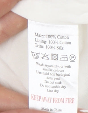 Monsoon Women’s White Floral A-Line Knee Length Dress Size 8