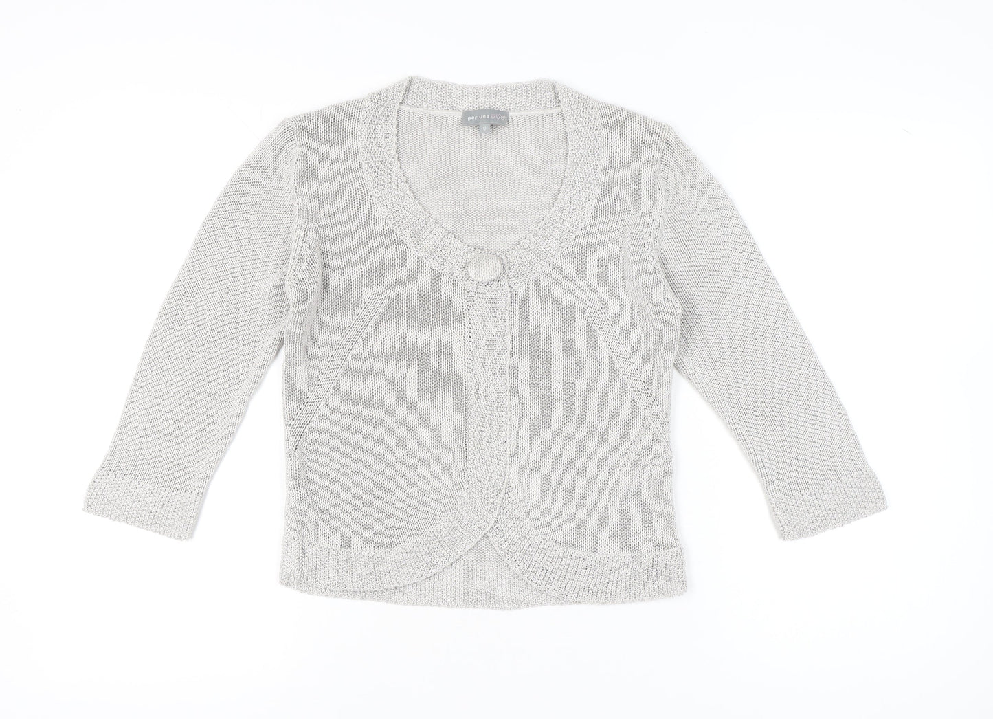 Womens UK Size 12 Marks and Spencer Grey Cardigan Jumper