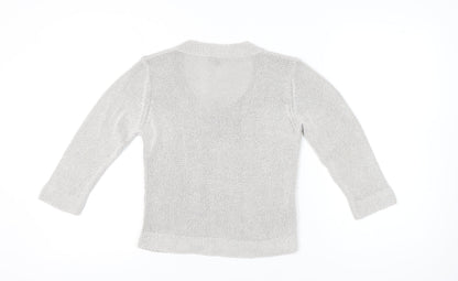 Womens UK Size 12 Marks and Spencer Grey Cardigan Jumper