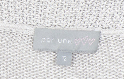 Womens UK Size 12 Marks and Spencer Grey Cardigan Jumper