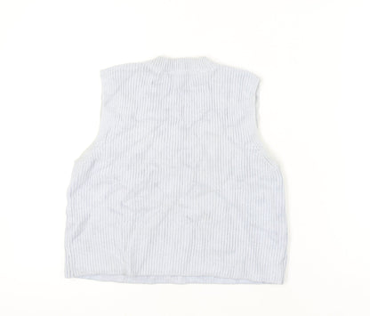 Womens UK Size S Zara Grey Vest Jumper
