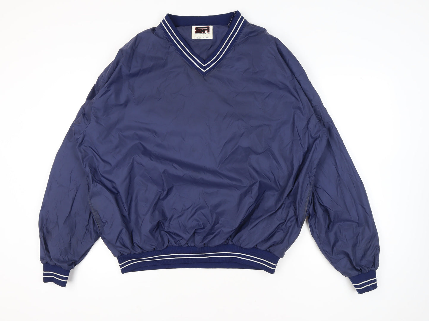 Southern Athletic Men’s Blue XL Pullover Sweatshirt V-Neck Nylon Sportswear