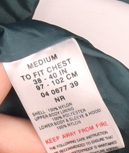 Mens UK Size M Peter Storm Green Rain Coat