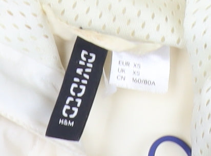 H&M Womens XS Multicoloured Hooded Windbreaker Jacket