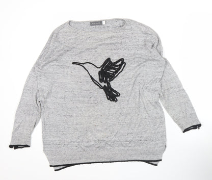 Womens UK Size S Mint Velvet Grey Pullover Jumper