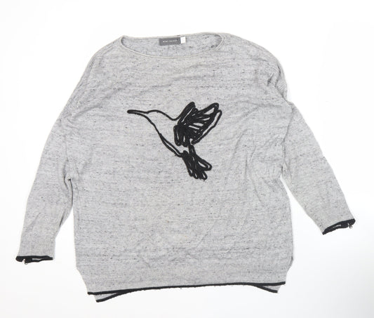 Womens UK Size S Mint Velvet Grey Pullover Jumper
