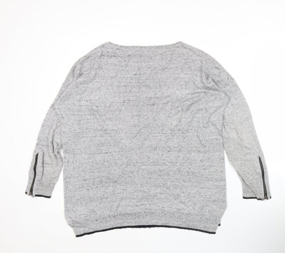 Womens UK Size S Mint Velvet Grey Pullover Jumper