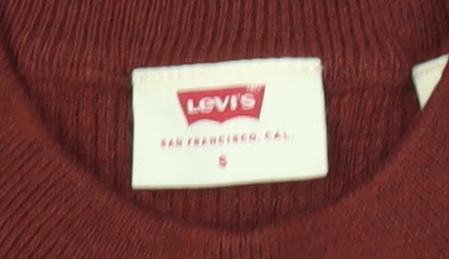 Levi's Womens Brown Slim Fit Crew Neck Pullover Jumper Size S