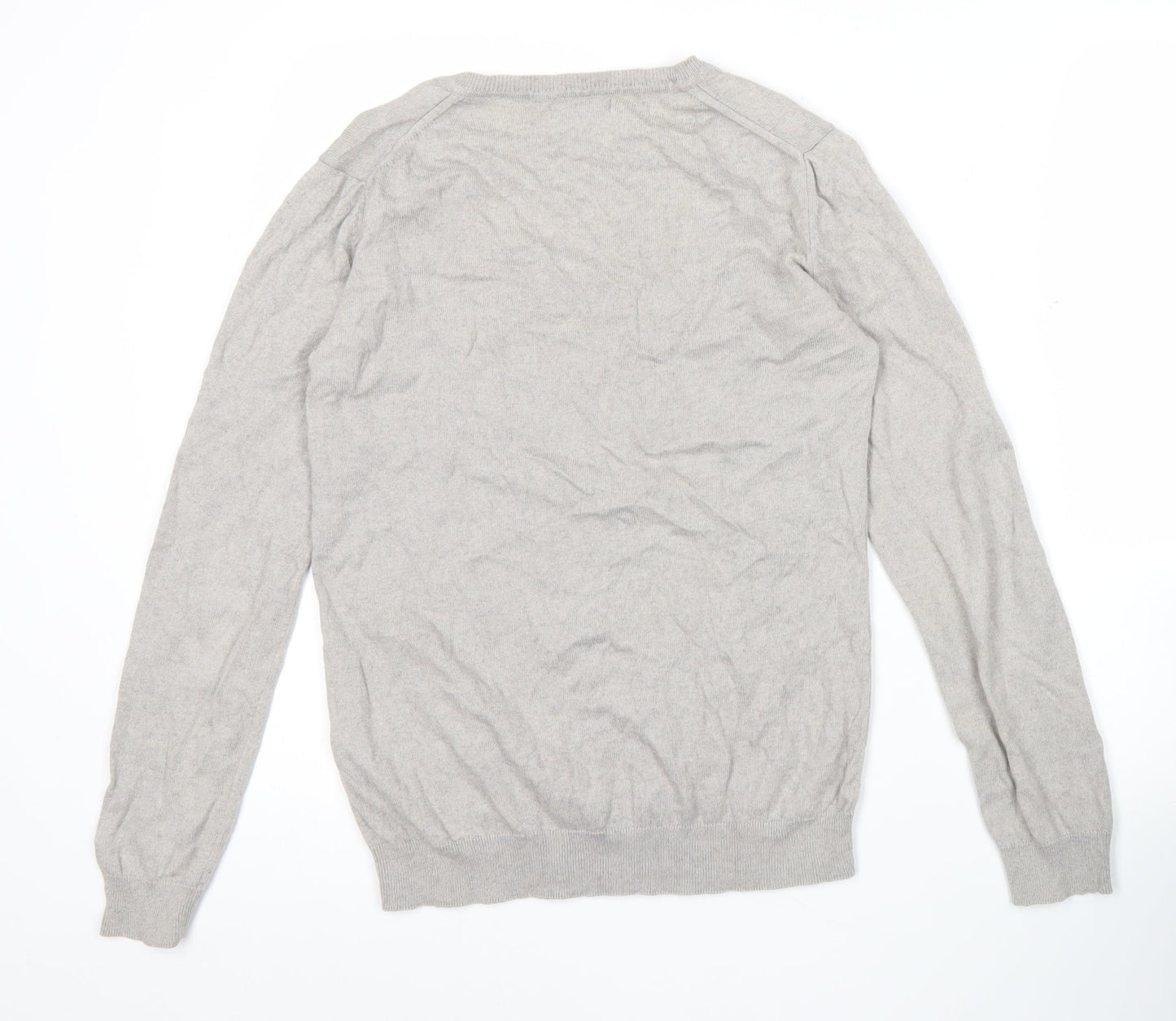 Barbour Womens Grey Cashmere V-Neck Jumper Size 10