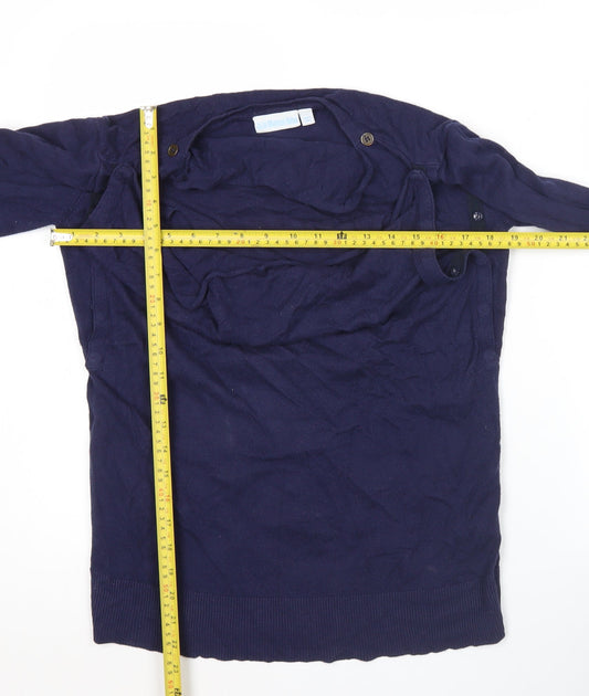 Womens UK Size S JoJo Maman Bébé Blue Pullover Jumper