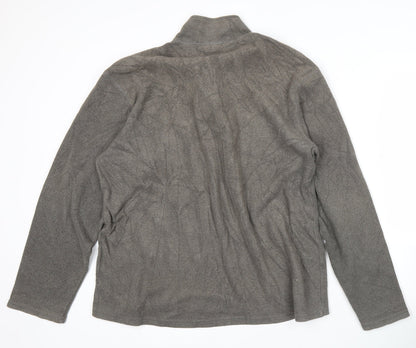 The North Face Mens Grey Fleece Sweatshirt L 1/2 Zip Pullover Outdoor