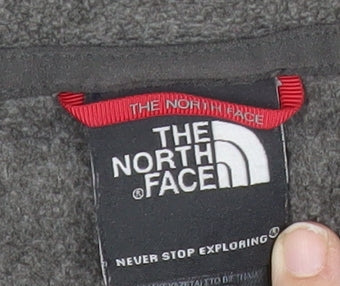 The North Face Mens Grey Fleece Sweatshirt L 1/2 Zip Pullover Outdoor
