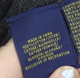 Ralph Lauren Men’s Grey Cotton Half Zip Jumper Size S Regular Fit