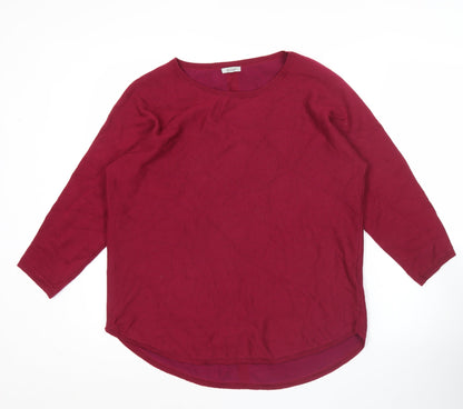 Womens UK Size XS Jigsaw Red Pullover Jumper