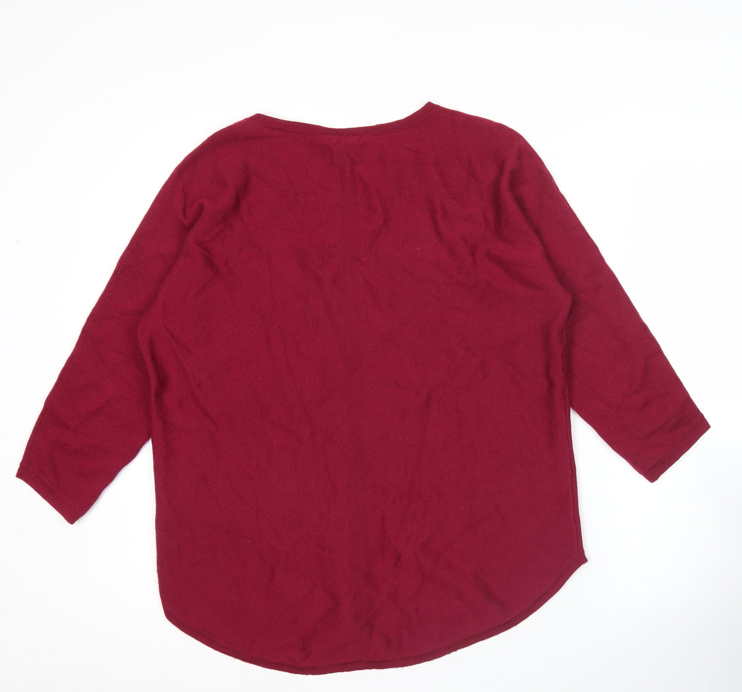 Womens UK Size XS Jigsaw Red Pullover Jumper