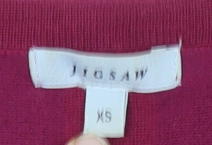 Womens UK Size XS Jigsaw Red Pullover Jumper