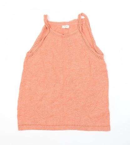Womens UK Size 12 Fat Face Orange Basic Tank