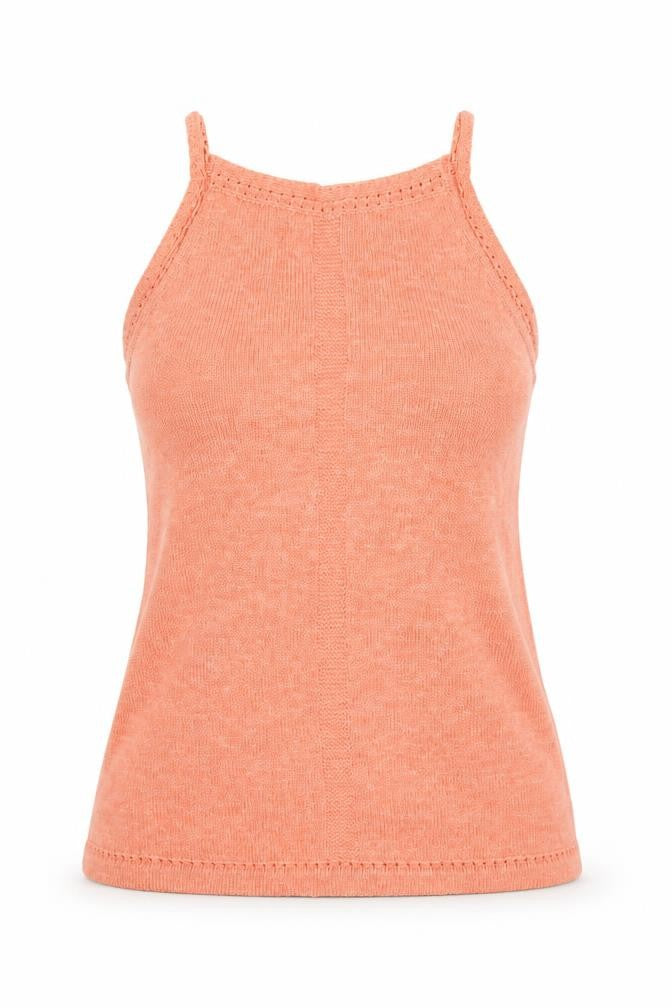 Womens UK Size 12 Fat Face Orange Basic Tank
