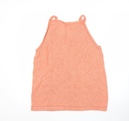 Womens UK Size 12 Fat Face Orange Basic Tank