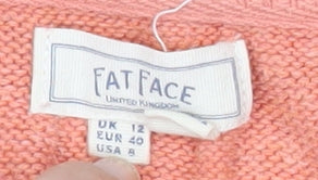 Womens UK Size 12 Fat Face Orange Basic Tank