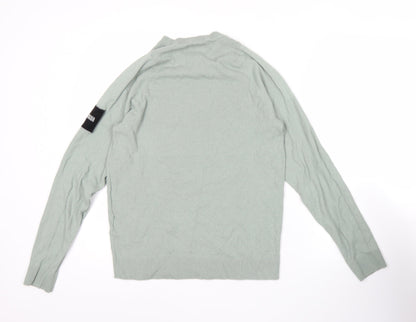 Jack & Jones Men’s Green Cotton Blend Pullover Jumper L