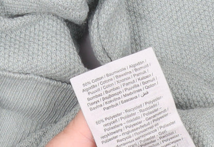 Jack & Jones Men’s Green Cotton Blend Pullover Jumper L