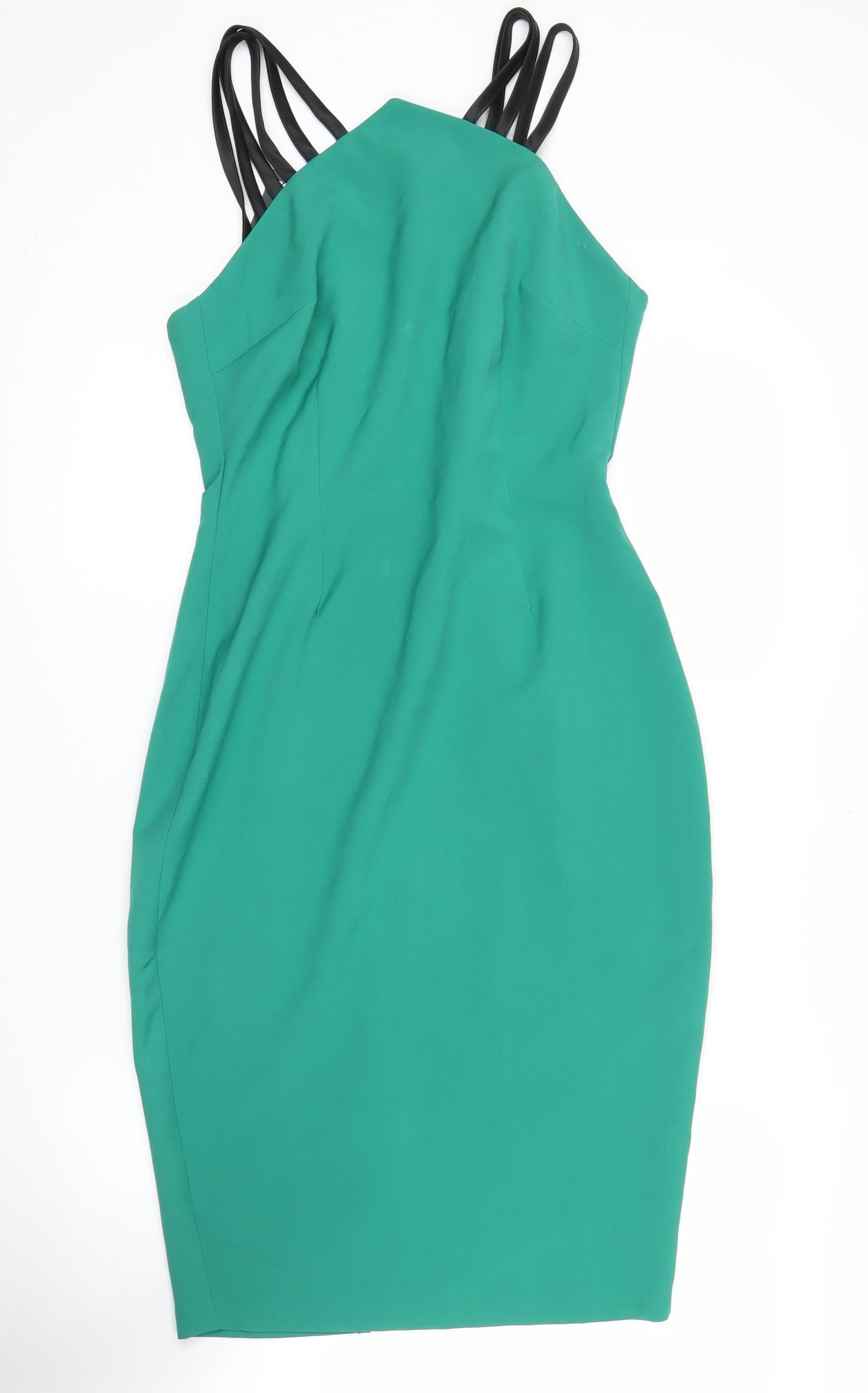 Vesper Women’s Green Size 10 Bodycon Halter Cocktail Dress