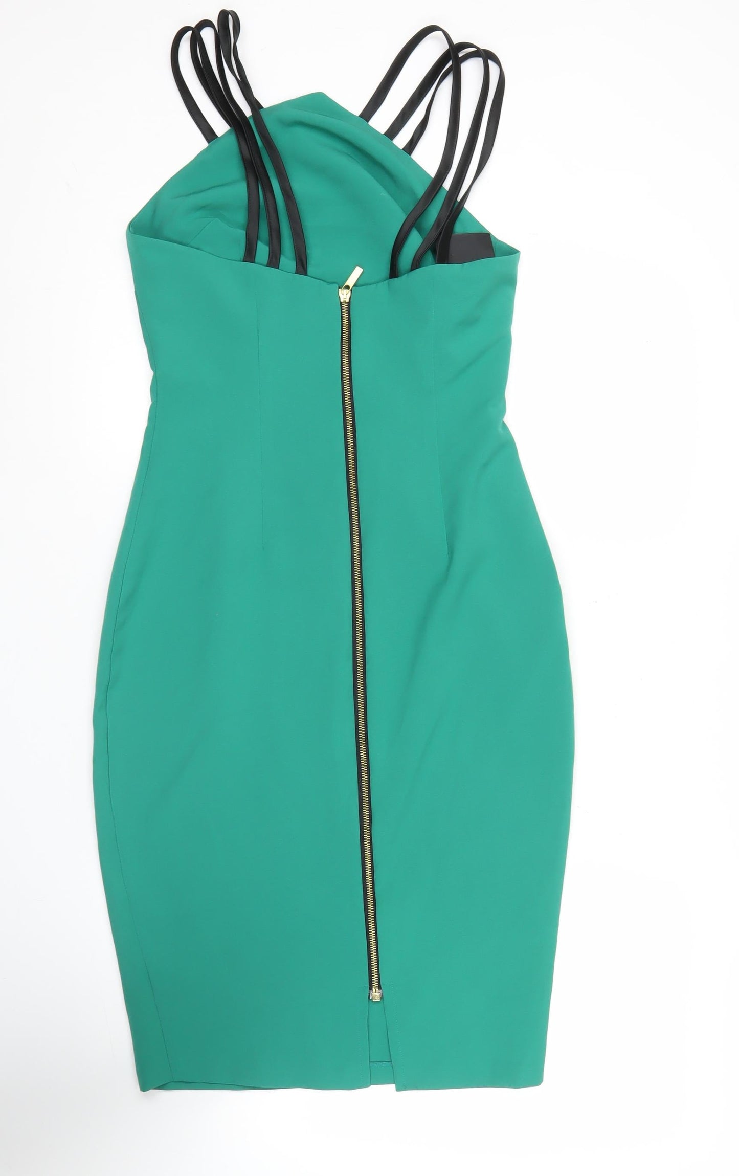 Vesper Women’s Green Size 10 Bodycon Halter Cocktail Dress