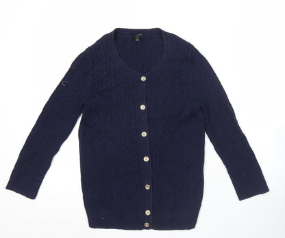 Womens UK Size S Talbots Blue Cardigan Jumper