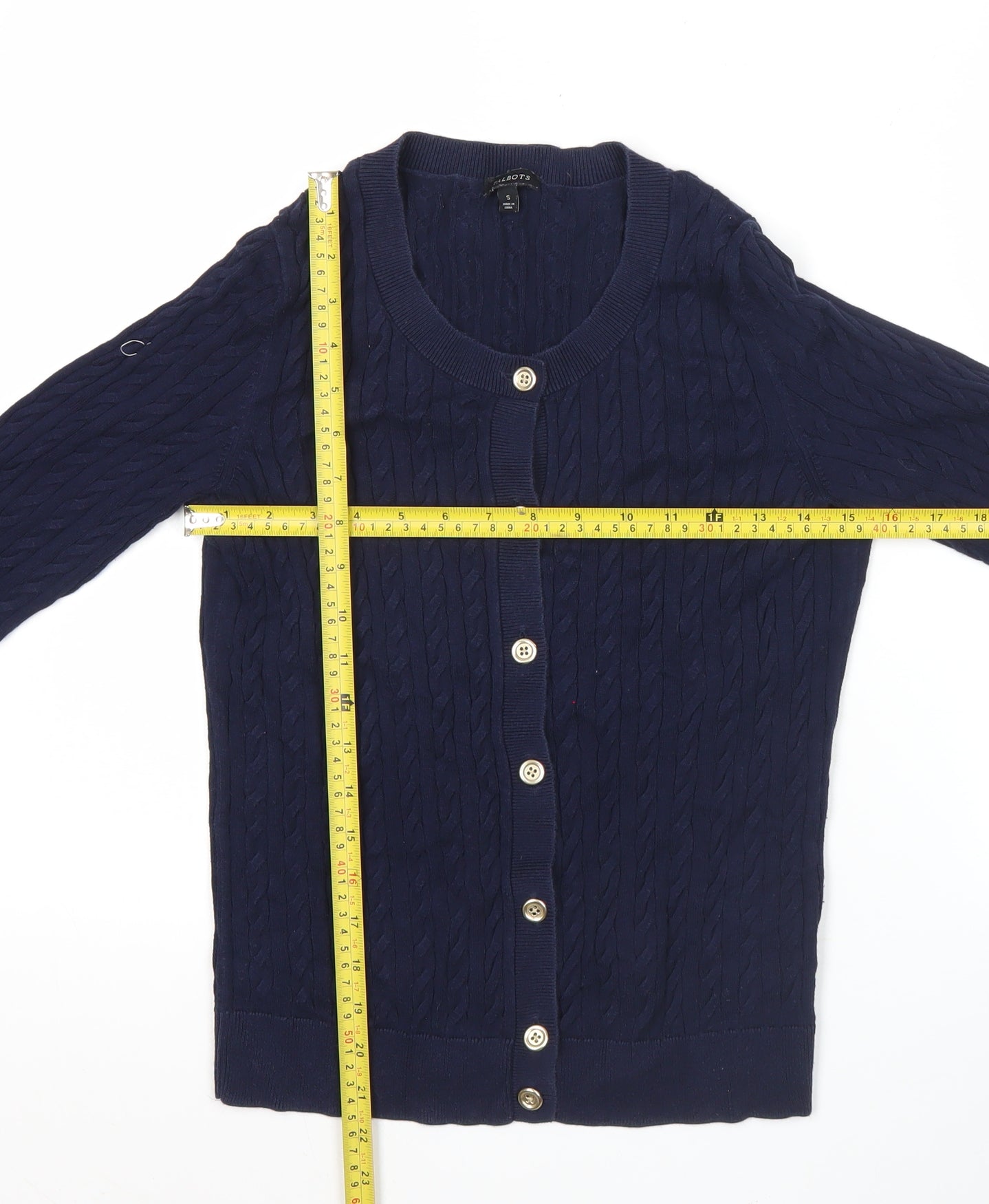 Womens UK Size S Talbots Blue Cardigan Jumper
