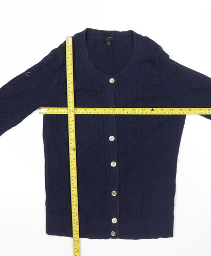 Womens UK Size S Talbots Blue Cardigan Jumper