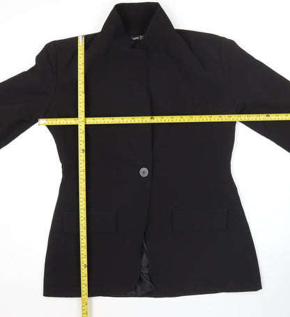 Boohoo Women’s Black Size 14 Blazer Jacket Single Breasted