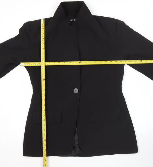 Boohoo Women’s Black Size 14 Blazer Jacket Single Breasted